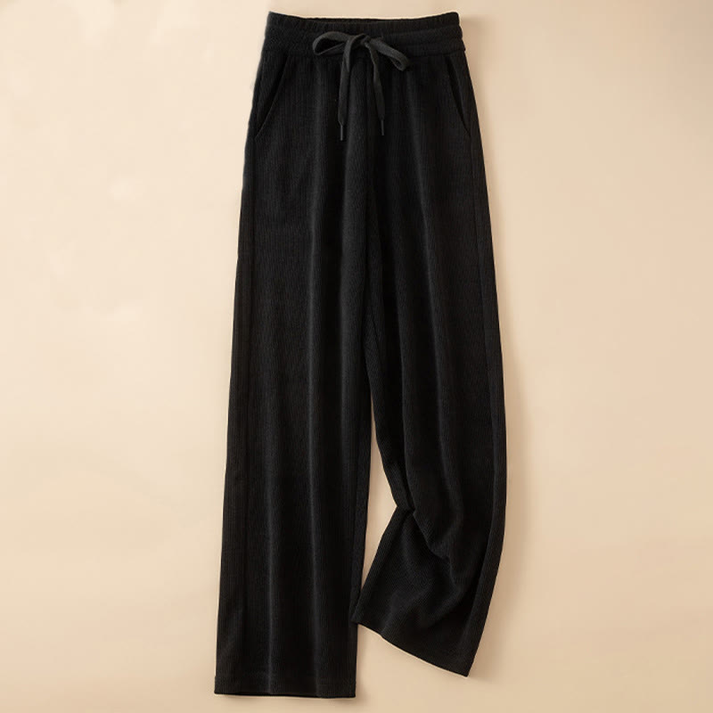 Breathable Cotton High-Waist Wide-Leg Meditation Trousers