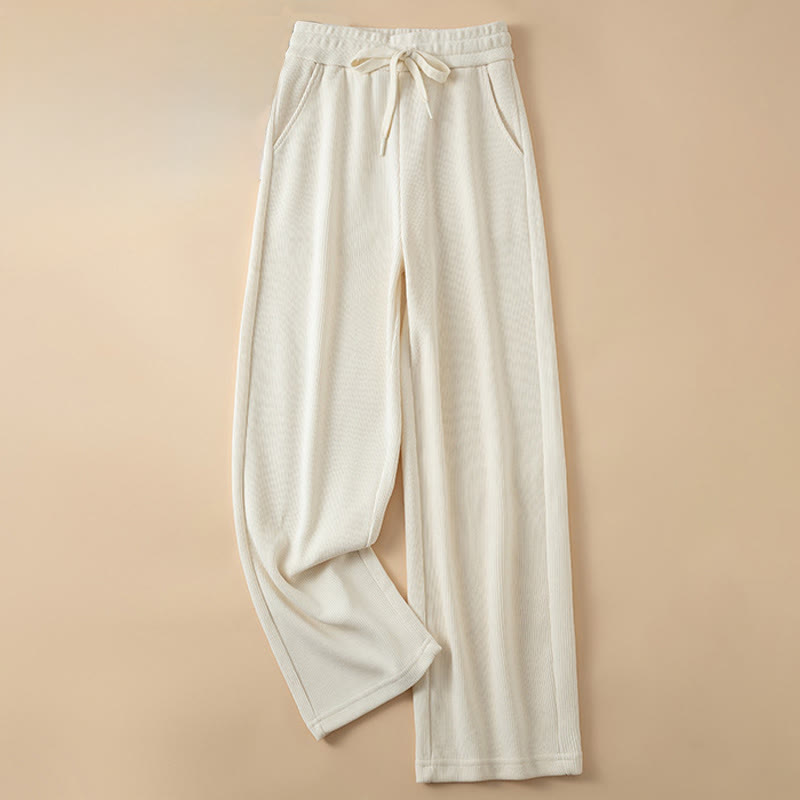 Breathable Cotton High-Waist Wide-Leg Meditation Trousers