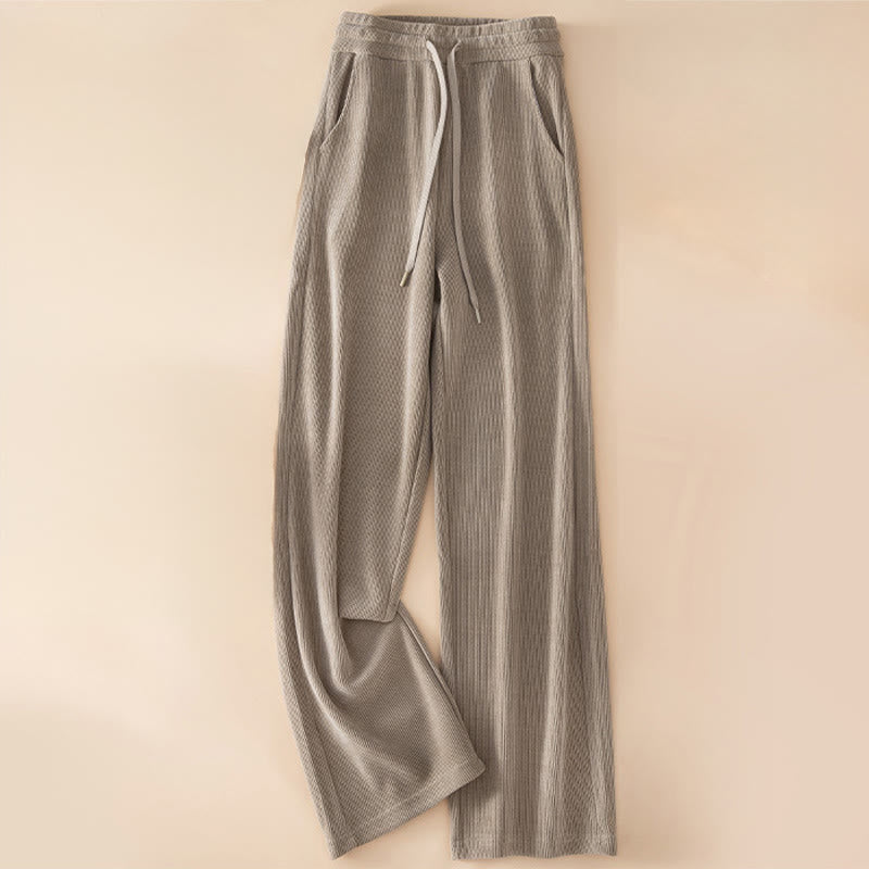 Breathable Cotton High-Waist Wide-Leg Meditation Trousers