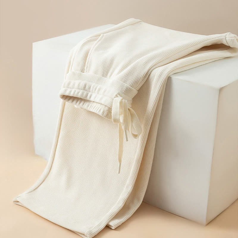 Breathable Cotton High-Waist Wide-Leg Meditation Trousers