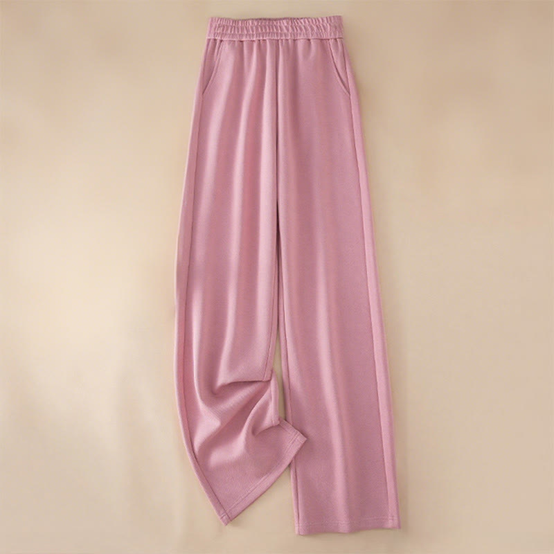 Tactile Cotton High-Waist Wide-Leg Meditation Pants