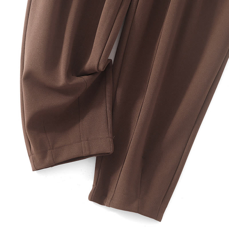 Women's Casual Vintage Patchwork High Waist Design Thermal Pants With Pockets