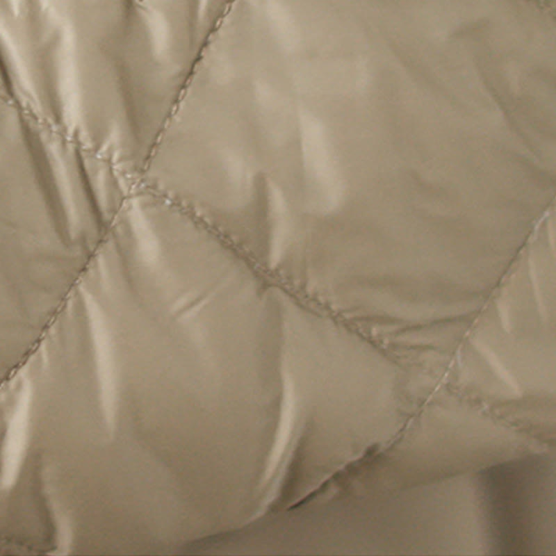 Women's Fall Long Sleeve Diamond Quilted Design Cotton Thermal Jacket With Pockets