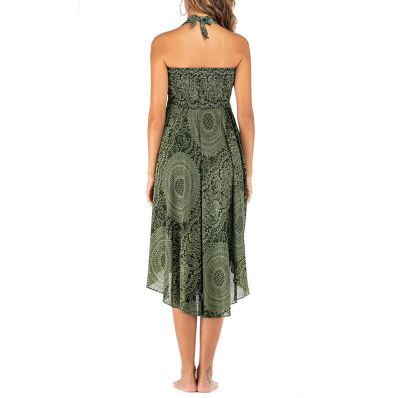 Two Style Wear Boho Compass Rose Flower Skirt Dress