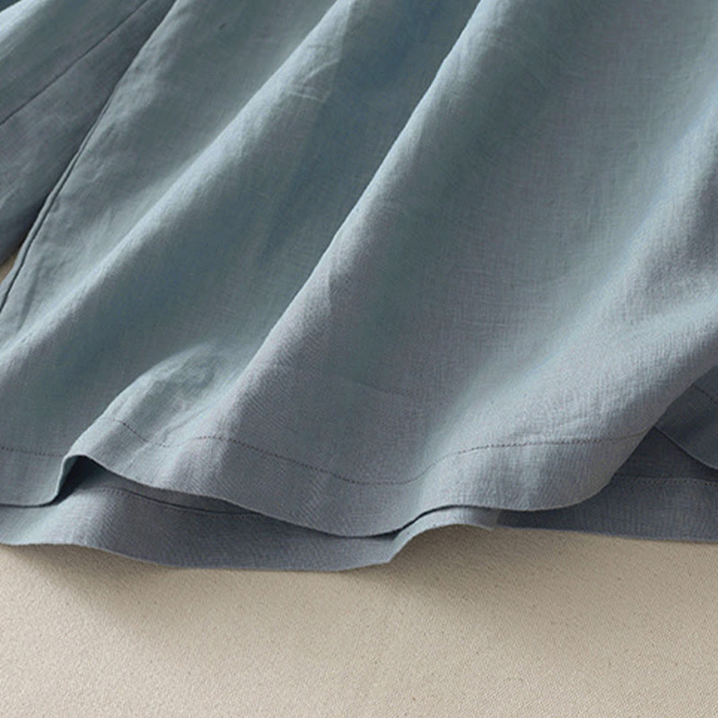 Casual Plain Tucker Pleats Elastic Women's Polyester Wide Leg Pants With Pockets