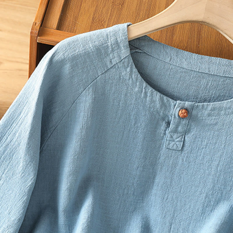 Lightweight Cotton-Blend Minimalist Meditation Shirt