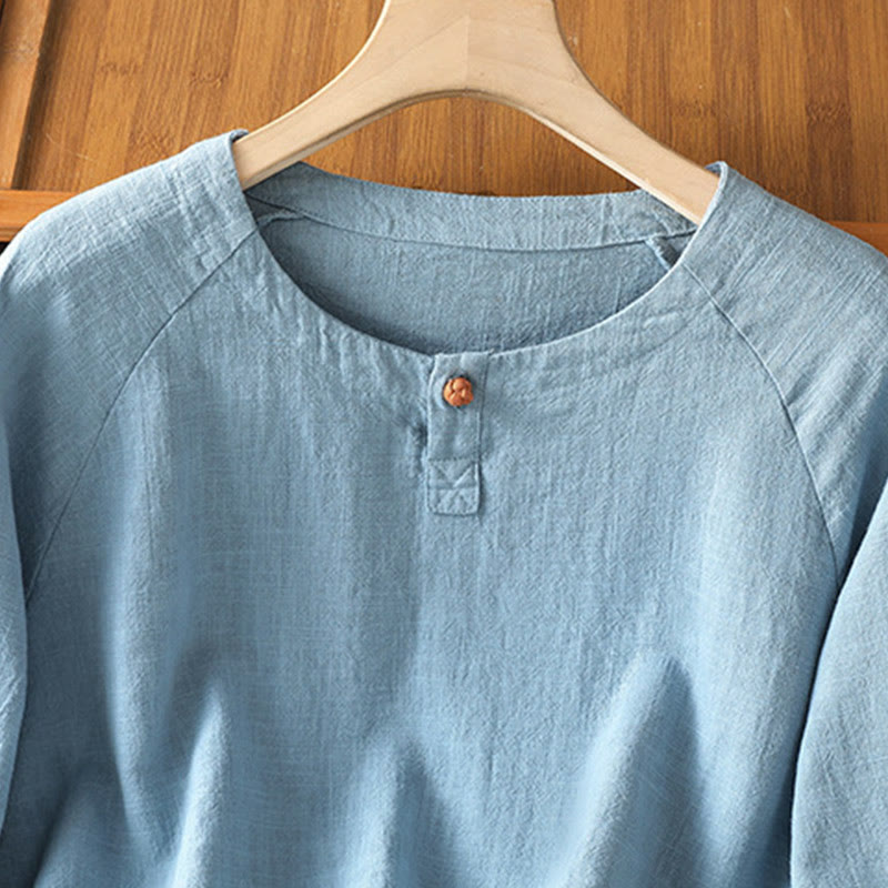 Lightweight Cotton-Blend Minimalist Meditation Shirt