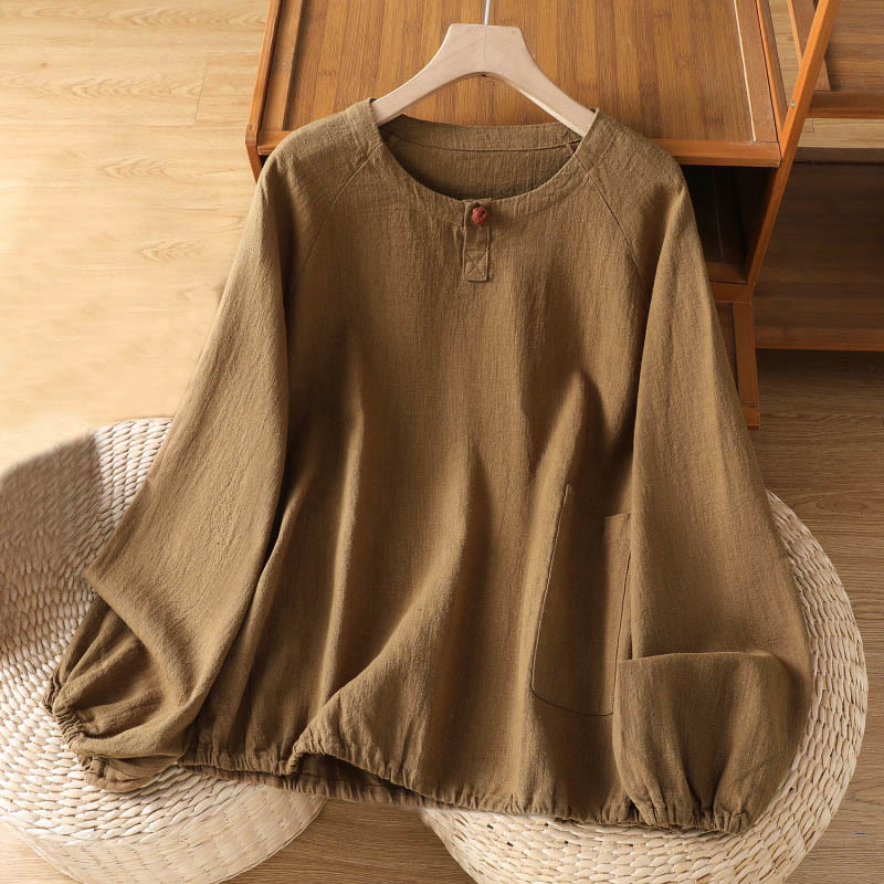 Lightweight Cotton-Blend Minimalist Meditation Shirt