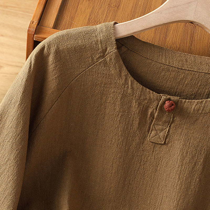 Lightweight Cotton-Blend Minimalist Meditation Shirt