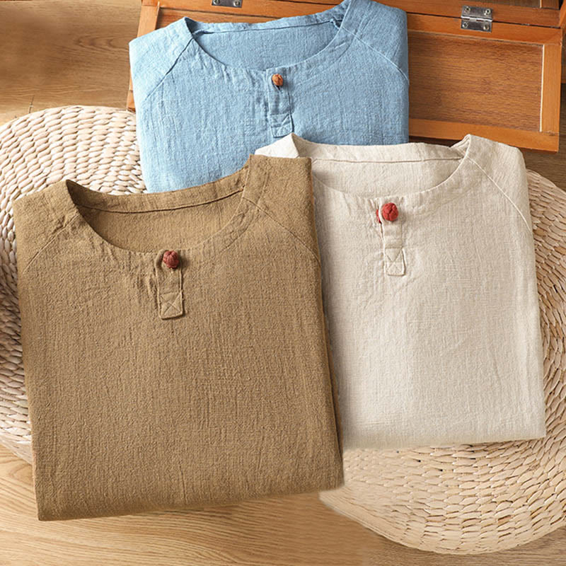 Lightweight Cotton-Blend Minimalist Meditation Shirt