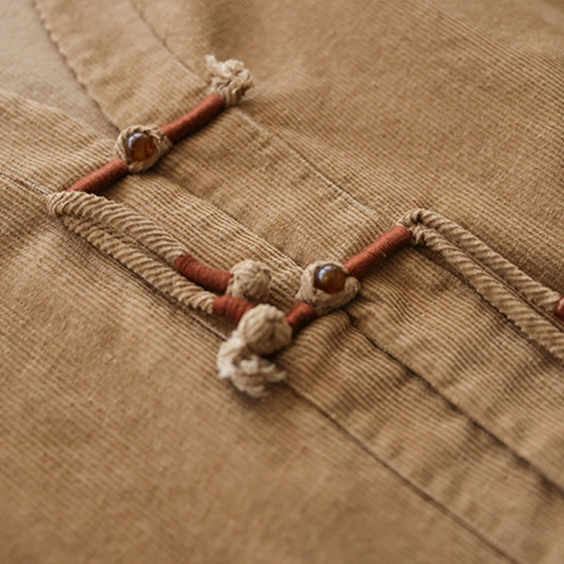 Women's Cotton Long Sleeve Corduroy Jacket With Pockets