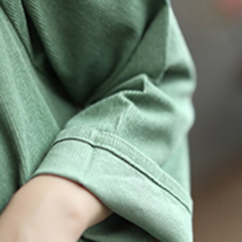 Women's Cotton Long Sleeve Corduroy Jacket With Pockets