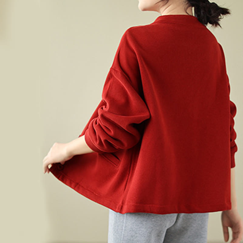 Lightweight Cotton Crewneck Grounding Jacket with Pockets