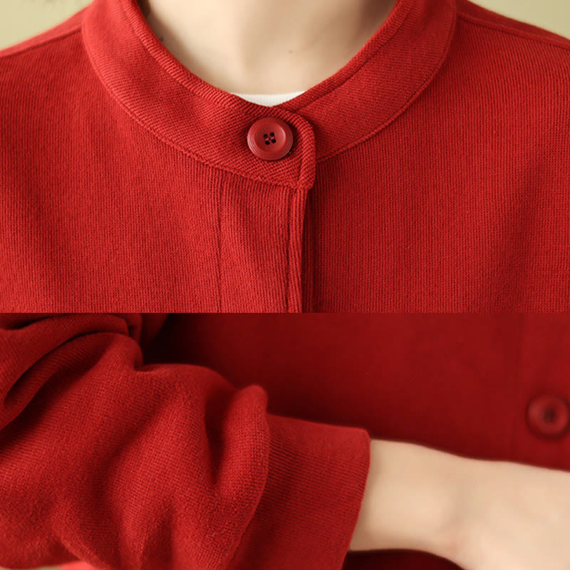Lightweight Cotton Crewneck Grounding Jacket with Pockets