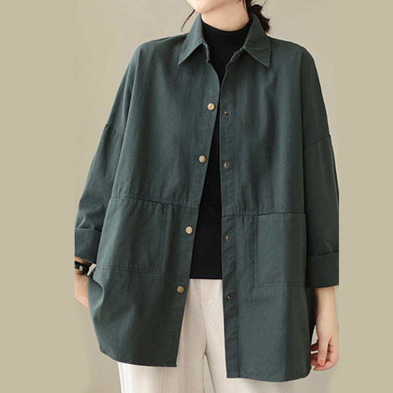 Lightweight Cotton Stand-Collar Mindful Layering Jacket