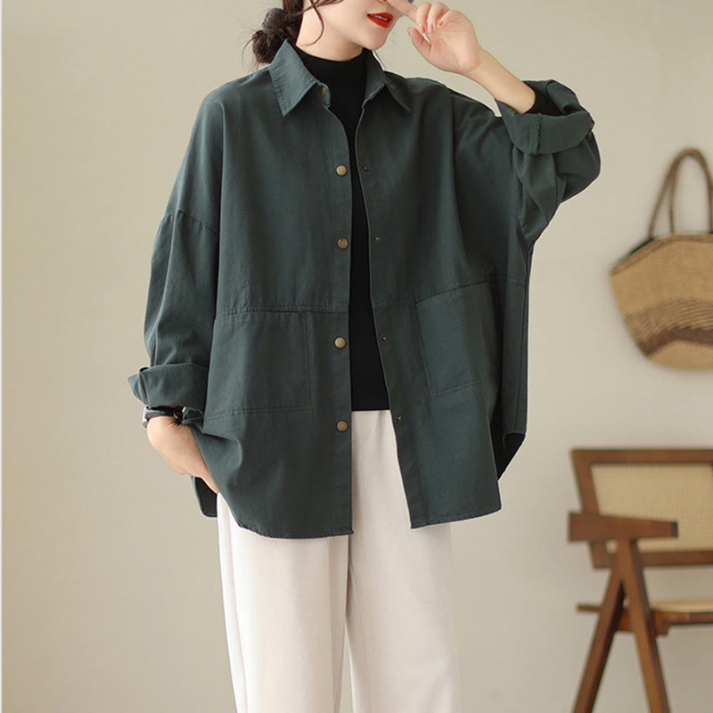 Lightweight Cotton Stand-Collar Mindful Layering Jacket