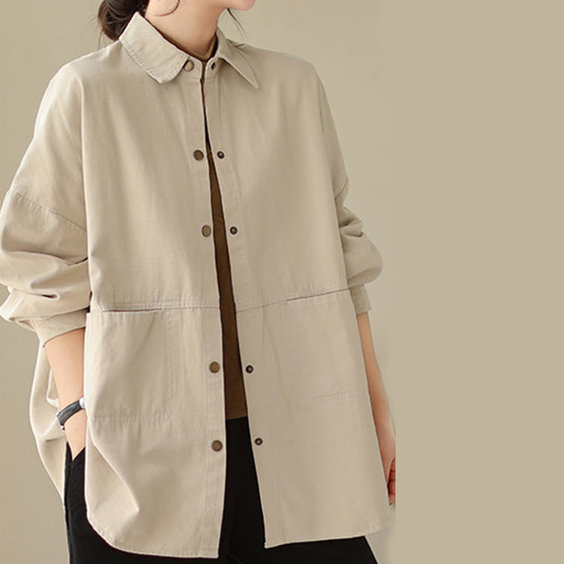 Lightweight Cotton Stand-Collar Mindful Layering Jacket