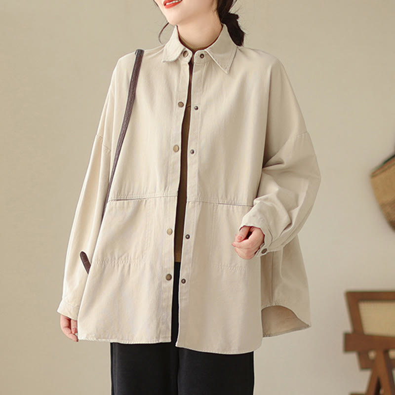 Lightweight Cotton Stand-Collar Mindful Layering Jacket