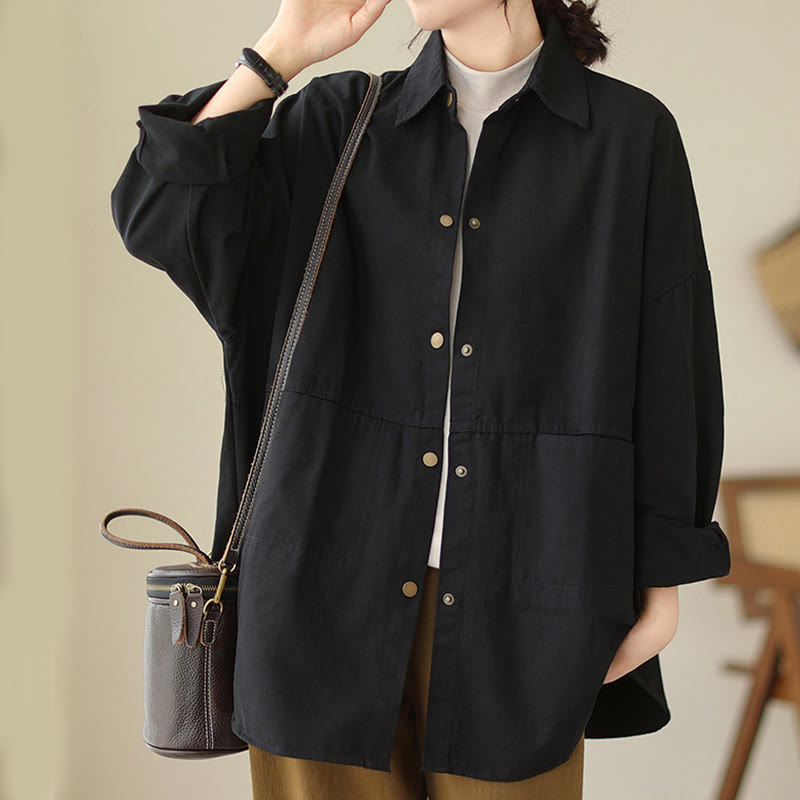 Lightweight Cotton Stand-Collar Mindful Layering Jacket