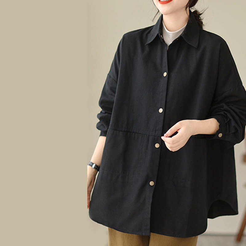Lightweight Cotton Stand-Collar Mindful Layering Jacket