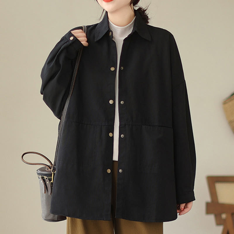 Lightweight Cotton Stand-Collar Mindful Layering Jacket