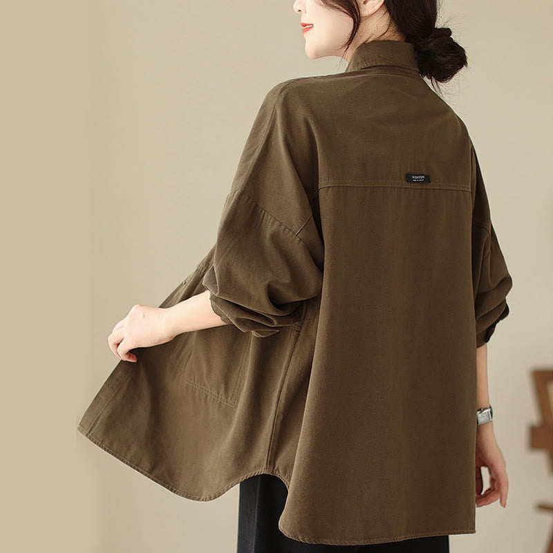 Lightweight Cotton Stand-Collar Mindful Layering Jacket