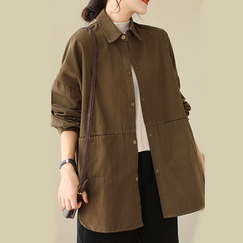 Lightweight Cotton Stand-Collar Mindful Layering Jacket