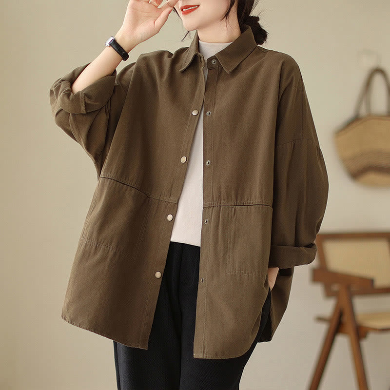 Lightweight Cotton Stand-Collar Mindful Layering Jacket