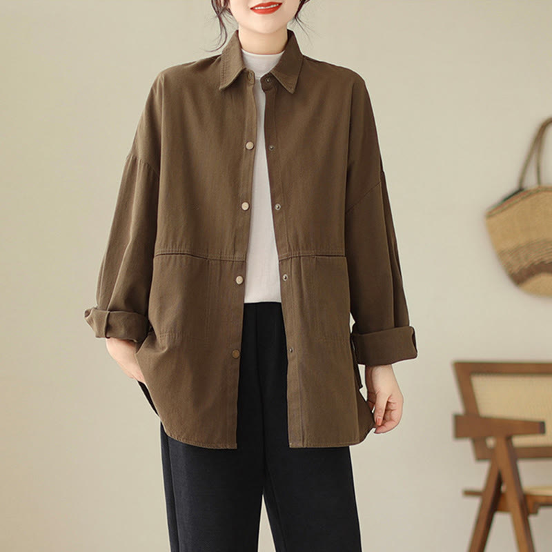 Lightweight Cotton Stand-Collar Mindful Layering Jacket