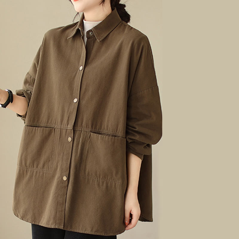 Lightweight Cotton Stand-Collar Mindful Layering Jacket