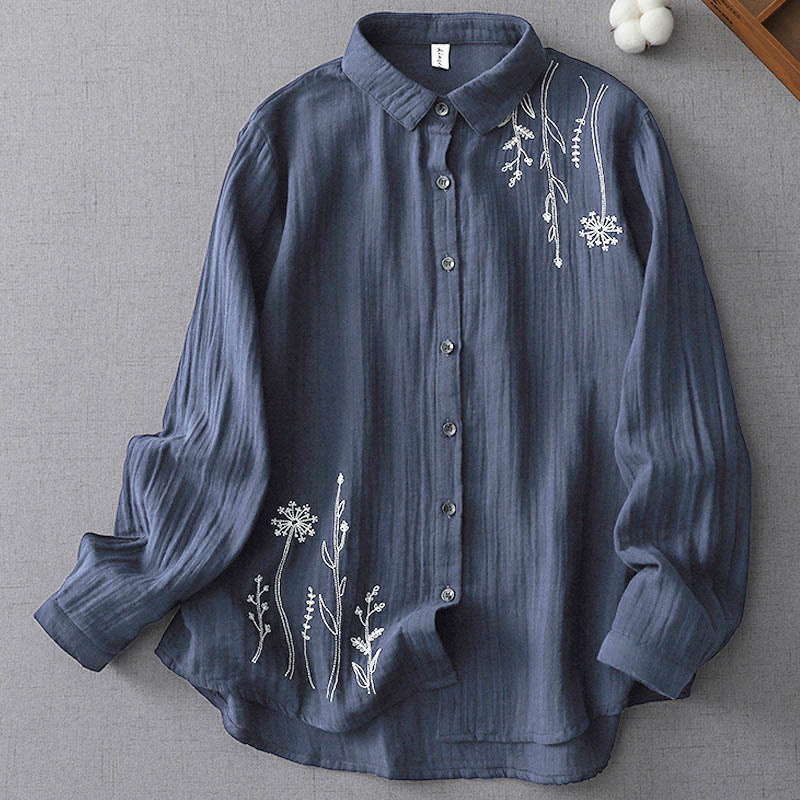 Tactile Cotton Slim-Fit Grounding Lapel Shirt