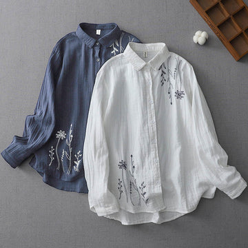 Tactile Cotton Slim-Fit Grounding Lapel Shirt