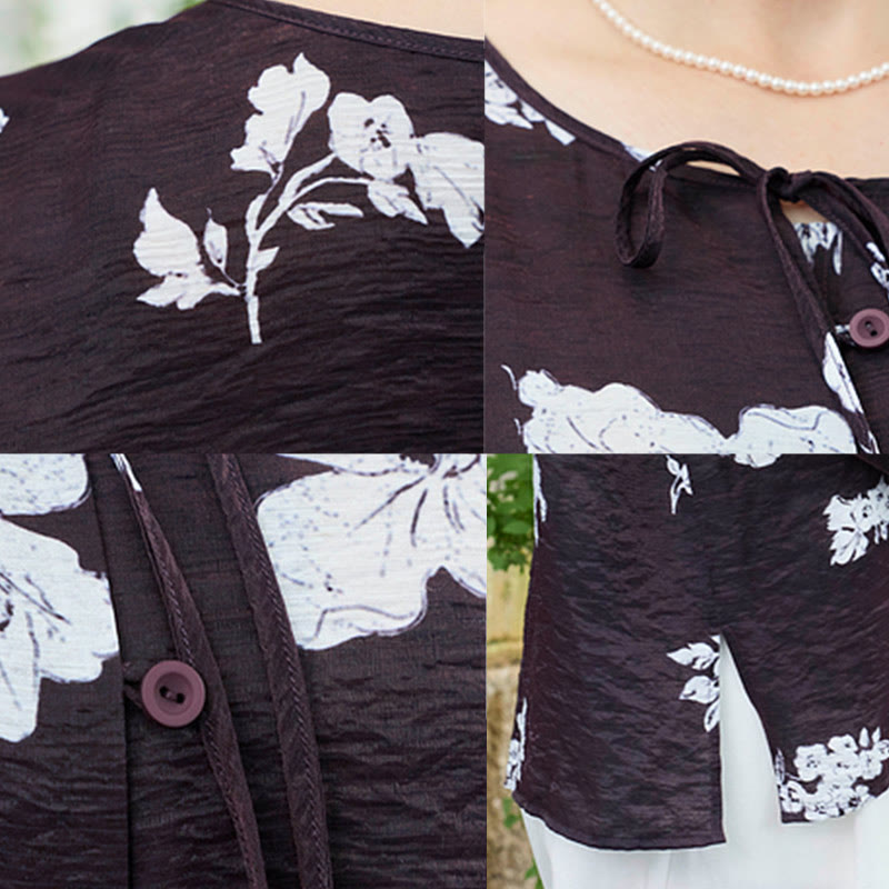 Breathable Botanical Long Sleeve Mindful Shirt