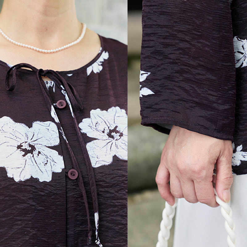 Breathable Botanical Long Sleeve Mindful Shirt