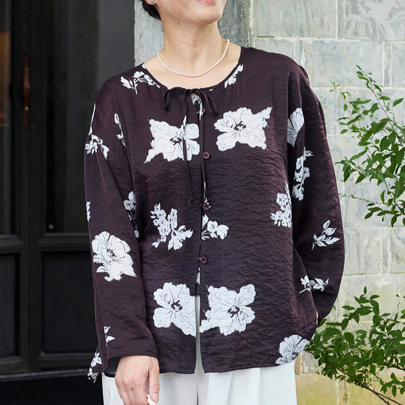 Breathable Botanical Long Sleeve Mindful Shirt