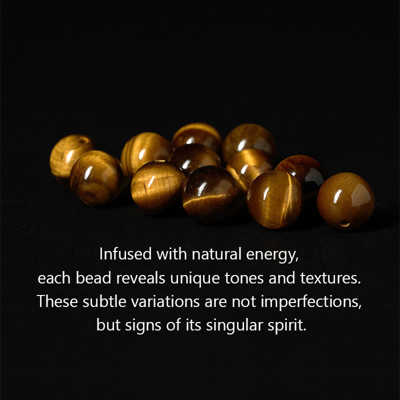 Natural Grey & Kambaba Jasper with Tiger Eye Om Mani Padme Hum Beaded Bracelet