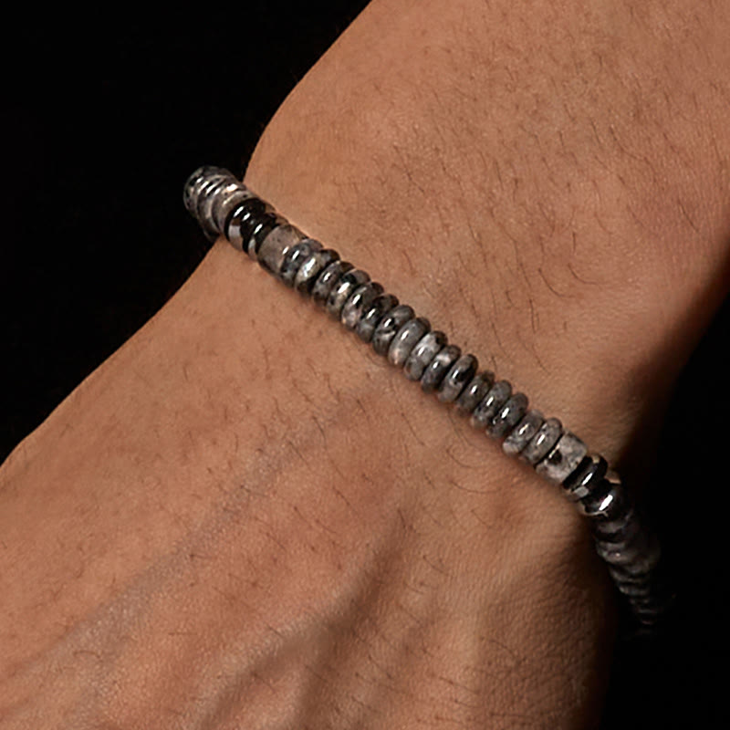 Small Adjustable Natural Gemstone Rope Cord Bracelet