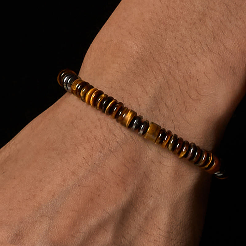 Small Adjustable Natural Gemstone Rope Cord Bracelet