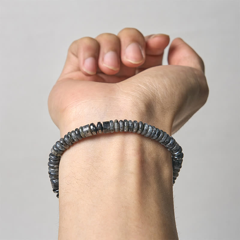 Small Adjustable Natural Gemstone Rope Cord Bracelet
