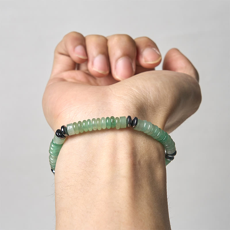 Small Adjustable Natural Gemstone Rope Cord Bracelet
