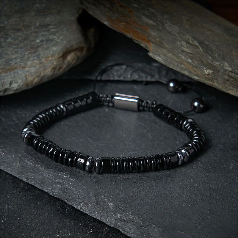 Small Adjustable Natural Gemstone Rope Cord Bracelet