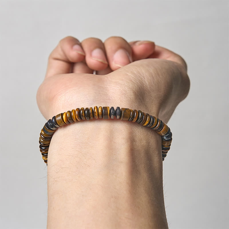 Small Adjustable Natural Gemstone Rope Cord Bracelet