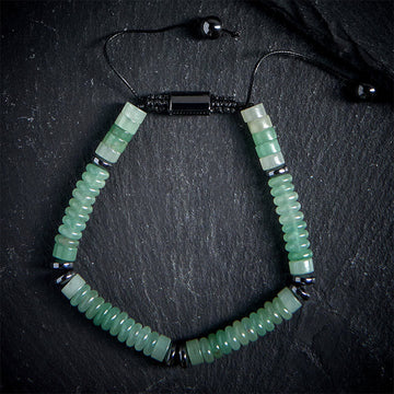 Men's Green Aventurine Rope Cord Strength Bracelet