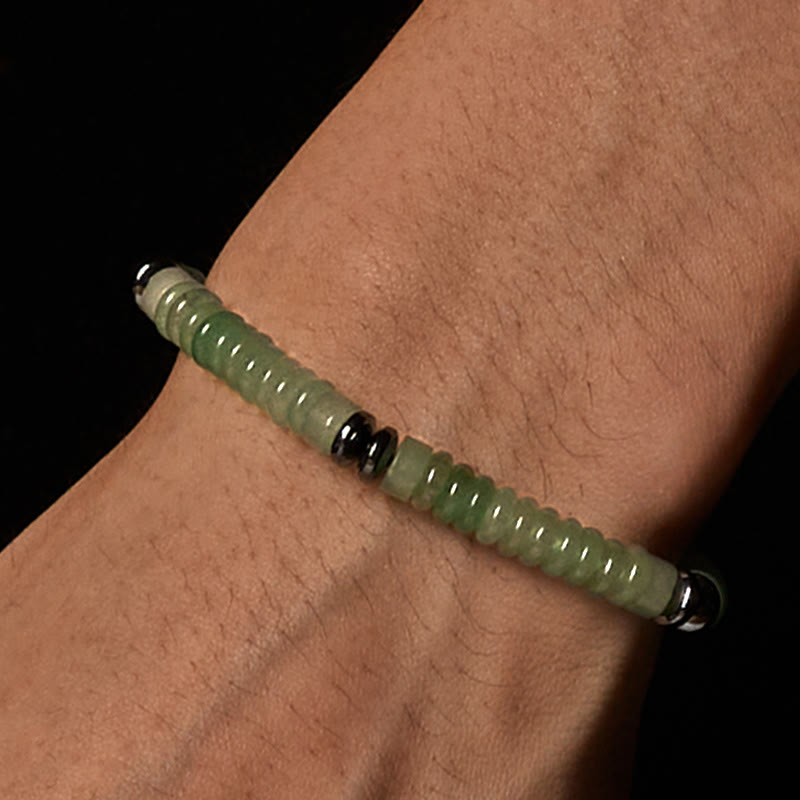 Small Adjustable Natural Gemstone Rope Cord Bracelet