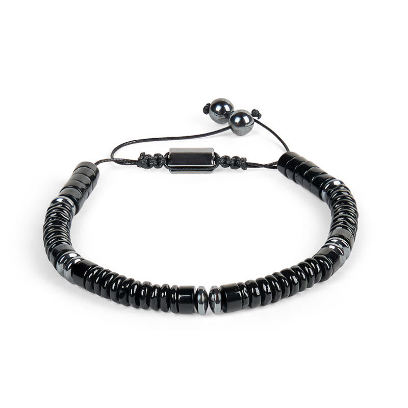 Small Adjustable Natural Gemstone Rope Cord Bracelet