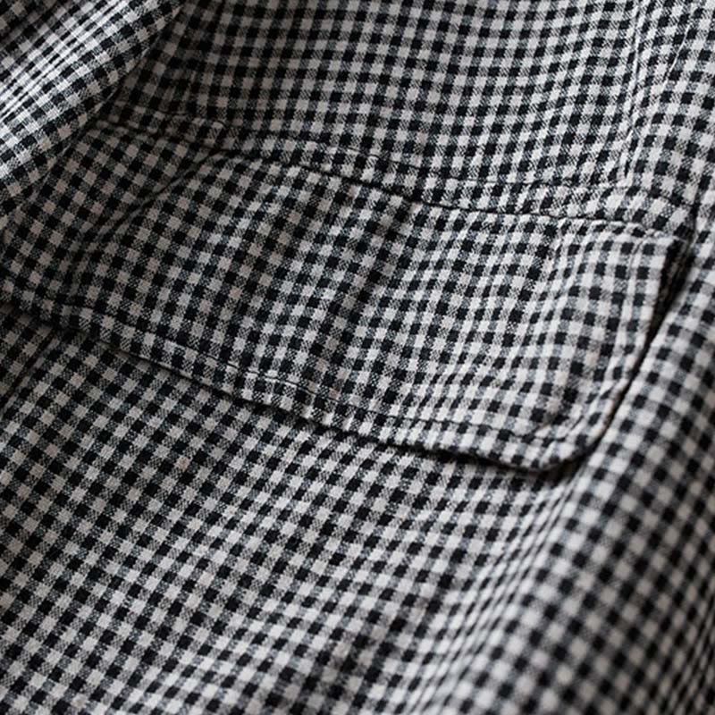 Tactile Cotton Plaid Structured Mindful Transit Jacket