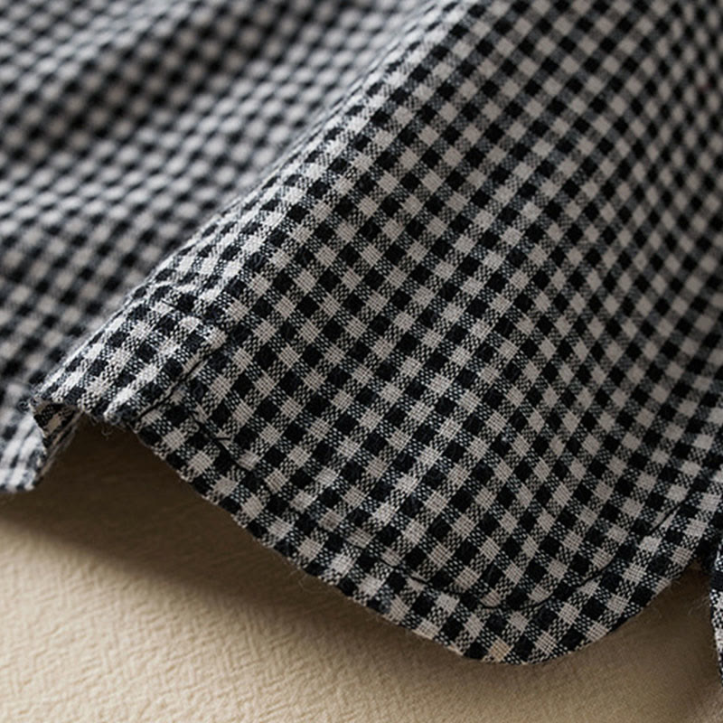 Tactile Cotton Plaid Structured Mindful Transit Jacket