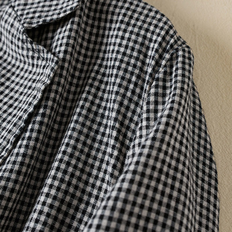 Tactile Cotton Plaid Structured Mindful Transit Jacket