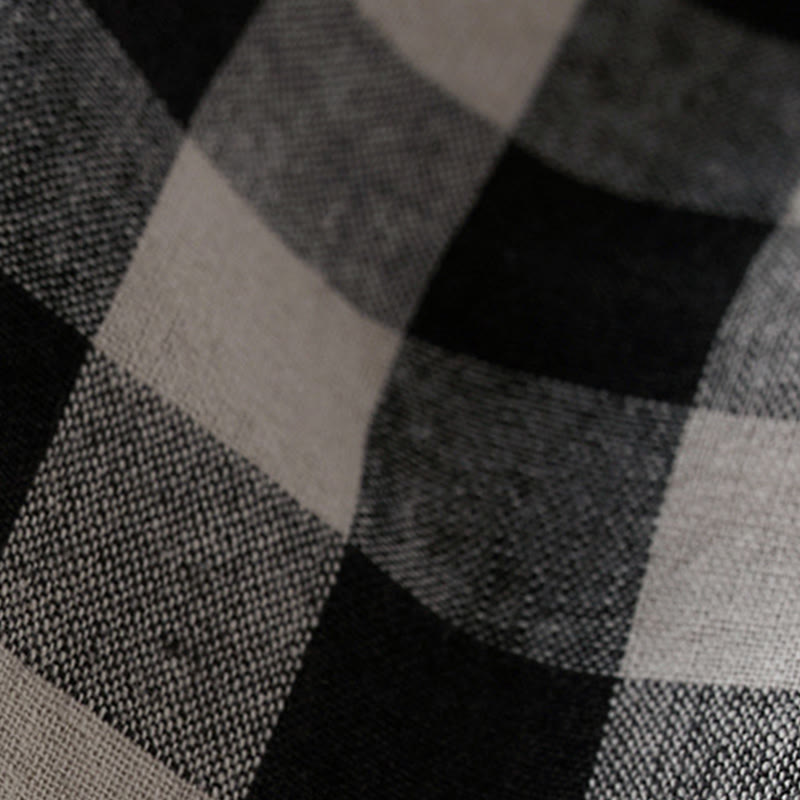 Tactile Cotton Plaid Structured Mindful Transit Jacket