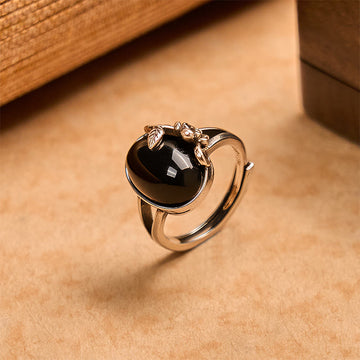 Minimalist Copper Rose Adjustable Self-Care Floral Ring